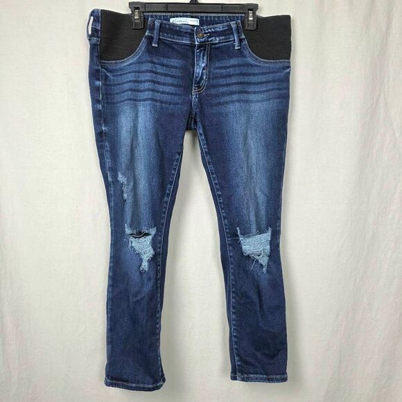 KanCan Maternity Distressed Skinny Jeans Sz 31 - Picture 1 of 11